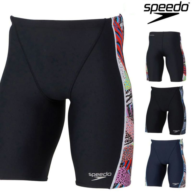 スピードSPEEDO競泳水着メンズ練習用パッチワークスキンターンズジャマーENDURANCEECO競泳練習水着2024年秋冬モデルST62451