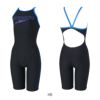 スピードSPEEDO競泳水着練習用水着レディースゼブラスタックターンズニースキンENDURANCEECO競泳練習水着オールインワン2024年秋冬モデルSTW12450