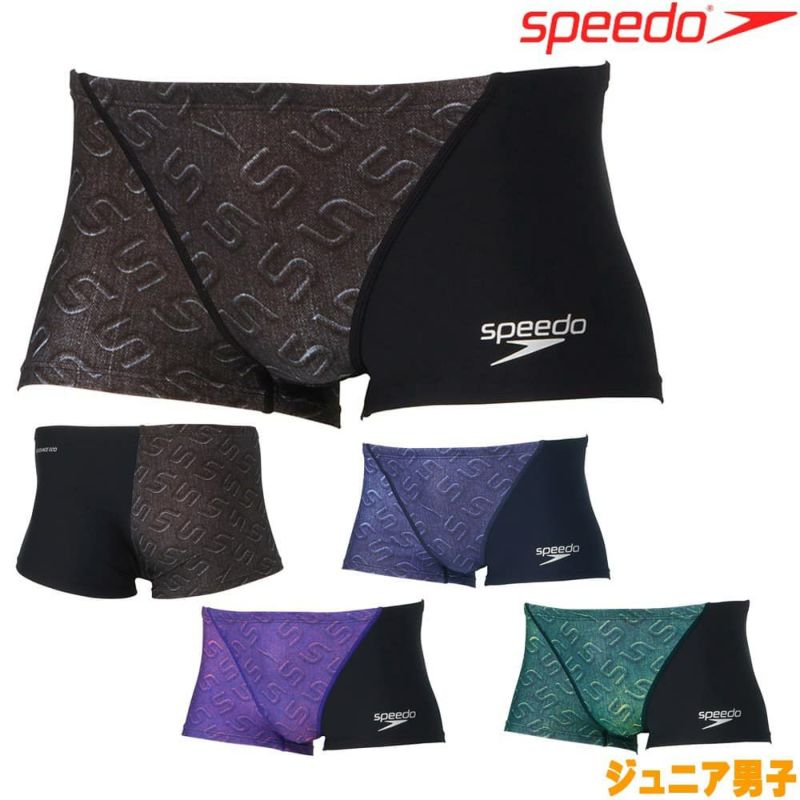 スピードSPEEDO競泳水着ジュニア男子練習用デニムターンズボックスENDURANCEECO競泳練習水着2024年秋冬モデルSTB52456