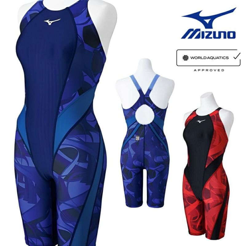 ミズノMIZUNO競泳水着レディースWORLDAQUATICS承認STREAMACEハーフスーツ(マスターズバック)オールインワンストリームフィットA2024年秋冬モデルN2MGB740