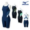 ミズノMIZUNO競泳水着練習用水着レディースエクサースーツハーフスーツオールインワンEXERSUITSU-Fit競泳練習水着N2MGB764