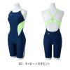 ミズノMIZUNO競泳水着練習用水着レディースエクサースーツハーフスーツオールインワンEXERSUITSU-Fit競泳練習水着2024年秋冬モデルN2MGB764