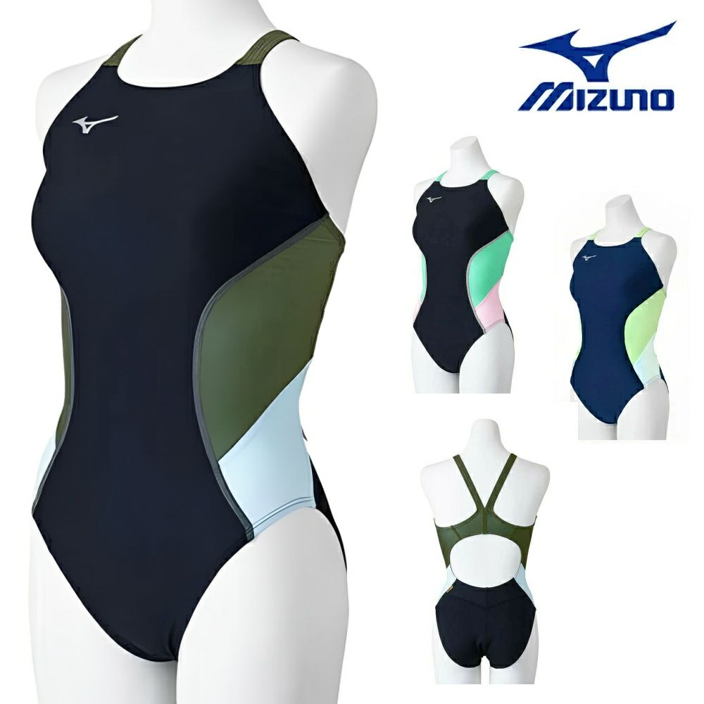 ミズノMIZUNO競泳水着練習用水着レディースエクサースーツミディアムカットEXERSUITSU-Fitダイナモーションフィット競泳練習水着2024年秋冬モデルN2MAB761