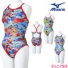 ミズノMIZUNO競泳水着ジュニア女子練習用エクサースーツミディアムカットRiEXERSUITSU-Fit競泳練習水着2024年秋冬モデルN2MAB965