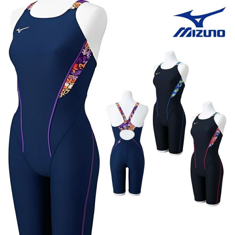 ミズノMIZUNO競泳水着レディース練習用エクサースーツハーフスーツEXERSUITSU-Fit競泳練習水着2024年秋冬モデルN2MGB787