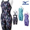 ミズノMIZUNO競泳水着レディース練習用エクサースーツハーフスーツAYAEXERSUITSU-Fit競泳練習水着2024年秋冬モデルN2MGB774