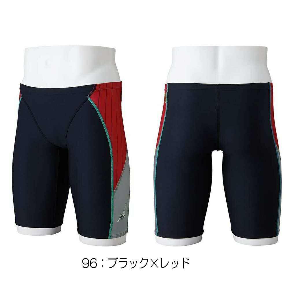 ミズノMIZUNO競泳水着練習用水着メンズエクサースーツハーフスパッツEXERSUITSU-Fit競泳練習水着2024年秋冬モデルN2MBB564