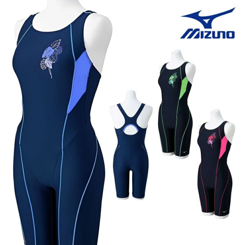 ミズノMIZUNOフィットネス水着レディースPSオールインワンパッド付き2024年秋冬モデルN2JGB811