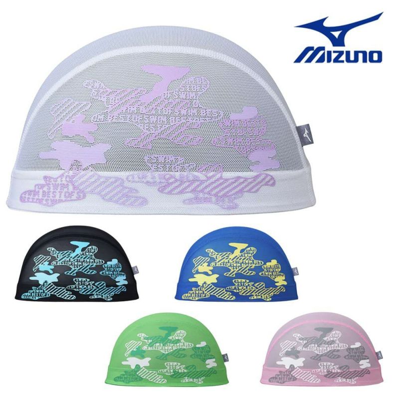 ミズノMIZUNO水泳限定メッシュキャップスイムキャップ水泳小物2024年秋冬モデルN2JWB512