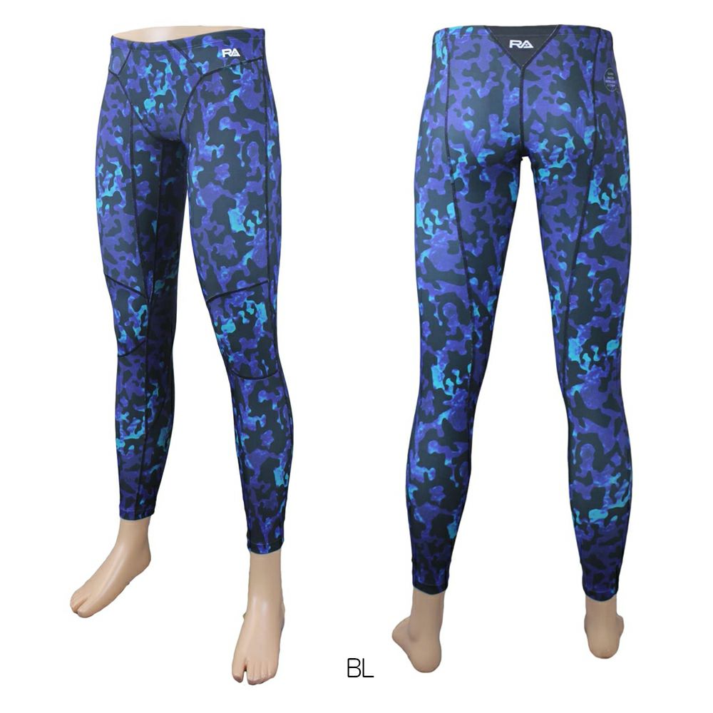 アールエーRA競泳水着メンズ練習用WATERSPORTSOCEANFLOORFULLLENGTHスパッツペンタゴンカット競泳練習水着2024秋冬モデルRA524-JLOCEN