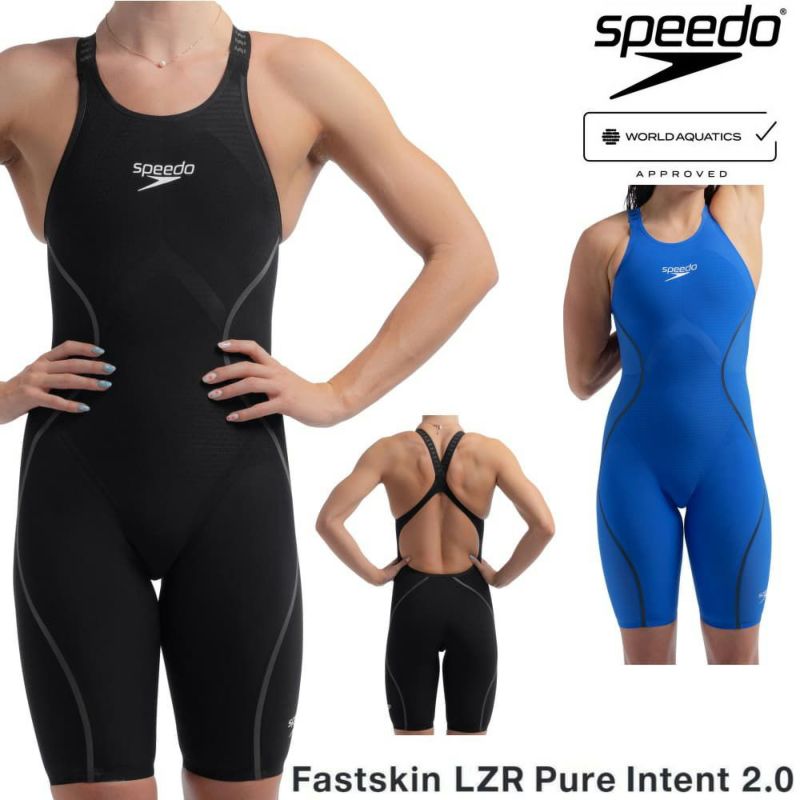 スピードSPEEDO競泳水着レディースFASTSKINLZRPureIntent2.0ファストスキンレーザーピュアインテントウィメンズオープンバックニースキンWORLDAQUATICS承認短距離向き高速水着SCW12401Ffinaマークあり