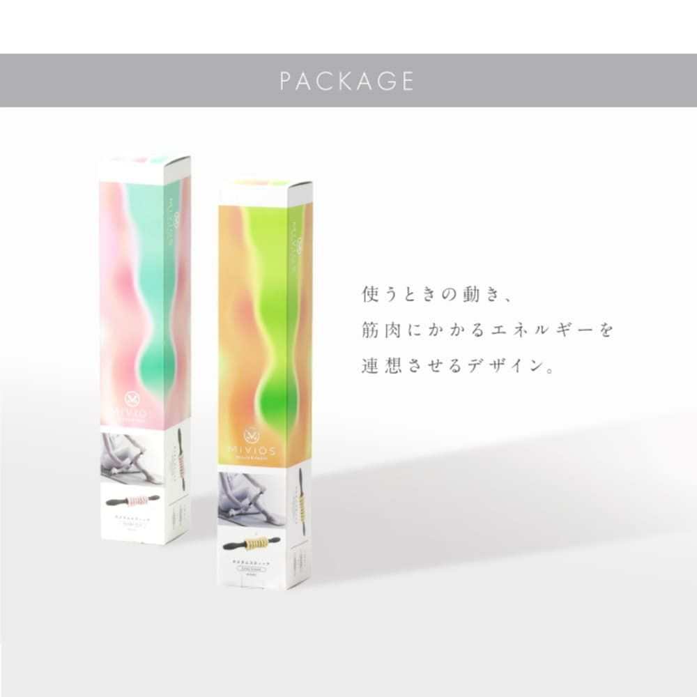 MIVIOSミヴィオスカスタムスティックローラーシルキークリームアルインコALINCOマッサージフィットネスエクササイズストレッチトレーニングMVS301C