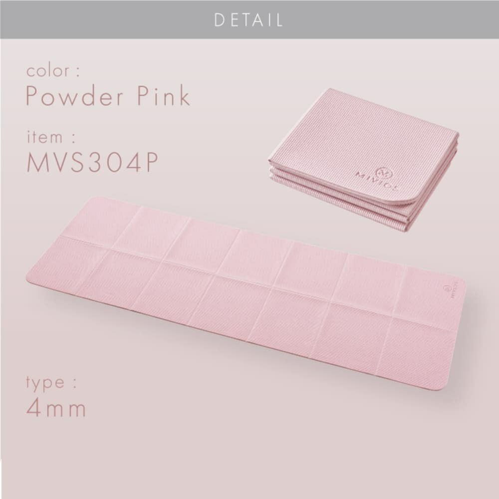 MIVIOSミヴィオスコンパクトヨガマットパウダーピンクアルインコALINCOフィットネスエクササイズストレッチトレーニングMVS304P