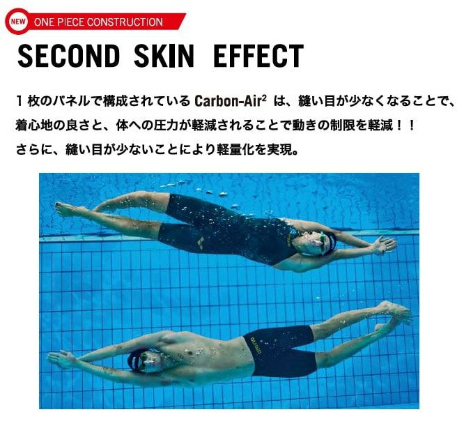 アリーナ競泳水着メンズARENAPOWERSKINCARBONAIR2パワースキンカーボンエアスクエアハーフスパッツWA承認高速水着Air2スクエアAS5SRC01M