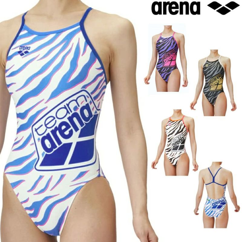 アリーナARENA競泳水着練習用水着レディーストレーニングワンピースオープンバックタフスーツteamarenaタフスキンT2E競泳練習水着2025年春夏モデルAS5SWM03L