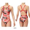 アリーナARENA競泳水着練習用水着レディーストレーニングワンピースオープンバックタフスーツタフスキンT2E競泳練習水着2025年春夏モデルAS5SWM29L