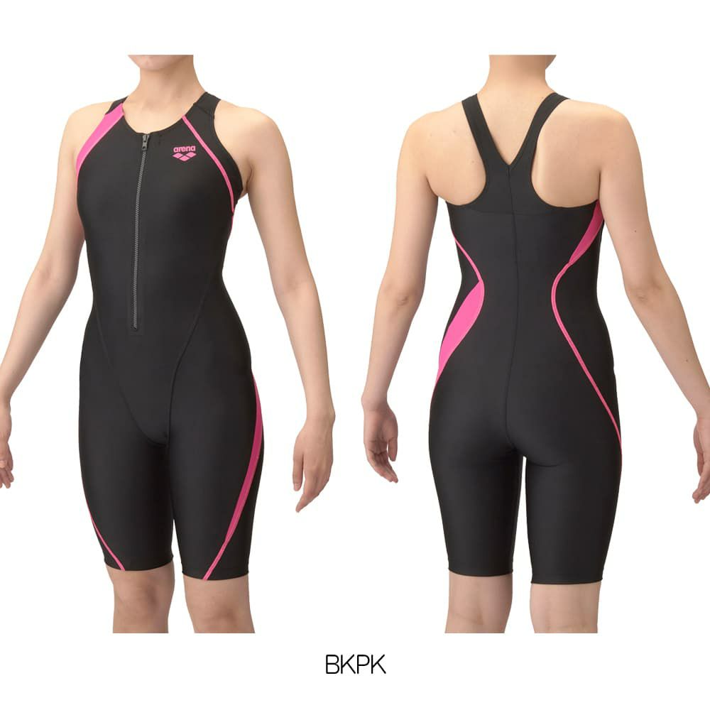 アリーナARENAフィットネス水着レディースフィットネスワンピーススパッツYバックハーフレッグ差し込みパッドオールインワンパッド付きAQUAEXAダブルエステルWR2025年春夏モデルAS5SWF04L