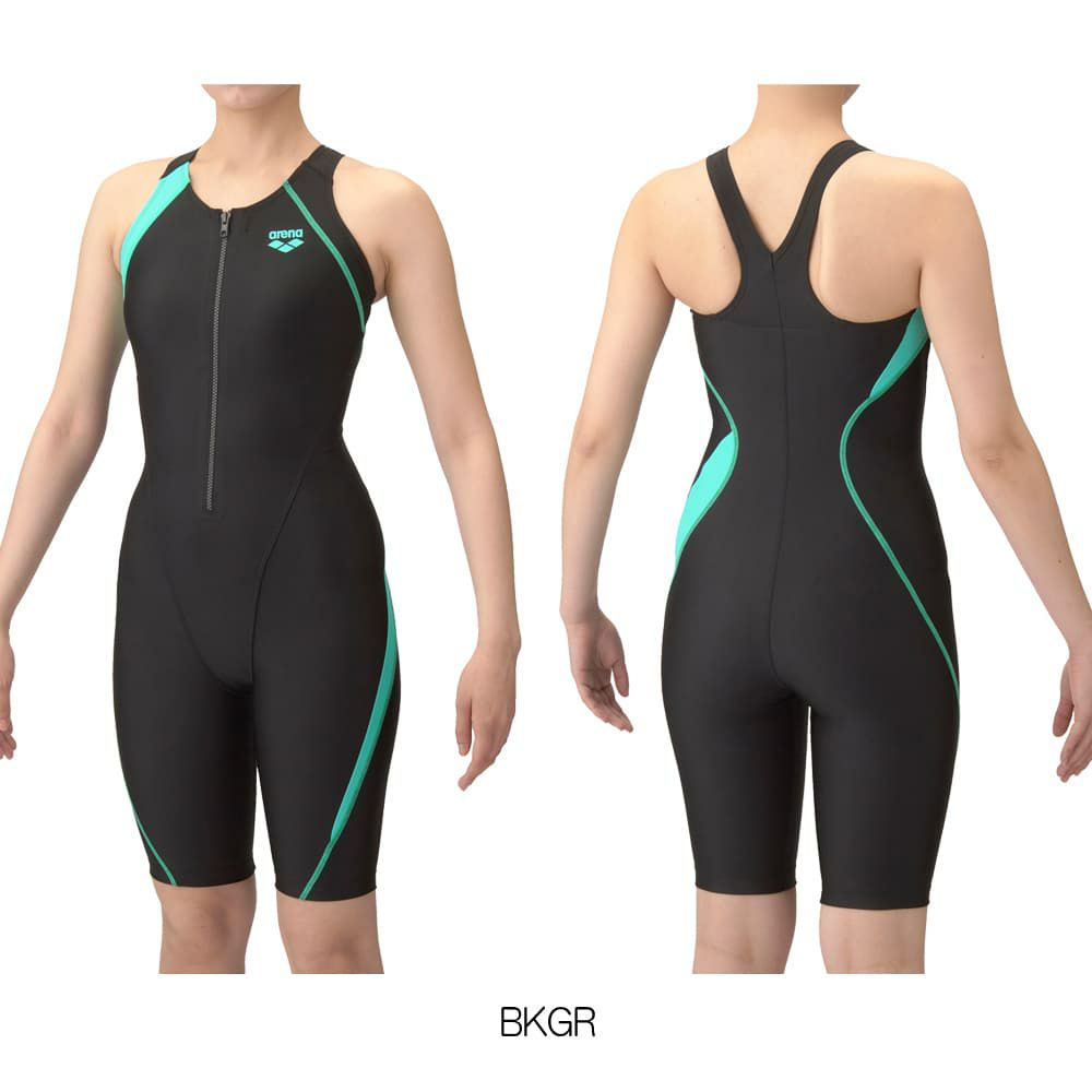 アリーナARENAフィットネス水着レディースフィットネスワンピーススパッツYバックハーフレッグ差し込みパッドオールインワンパッド付きAQUAEXAダブルエステルWR2025年春夏モデルAS5SWF04L