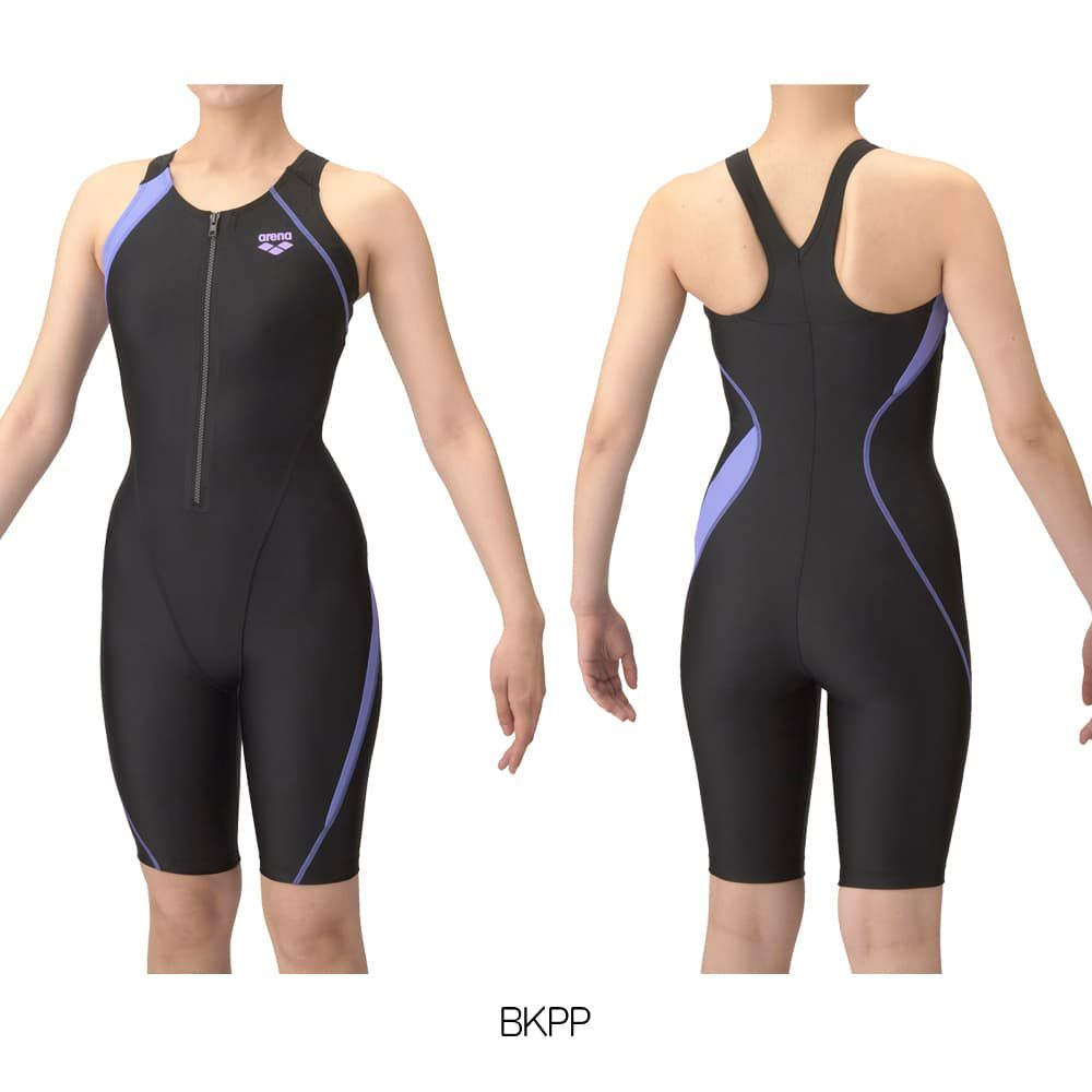 アリーナARENAフィットネス水着レディースフィットネスワンピーススパッツYバックハーフレッグ差し込みパッドオールインワンパッド付きAQUAEXAダブルエステルWR2025年春夏モデルAS5SWF04L