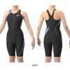 アリーナARENAフィットネス水着レディースフィットネスワンピーススパッツYバックハーフレッグ差し込みパッドオールインワンパッド付きAQUAEXAダブルエステルWR2025年春夏モデルAS5SWF04L