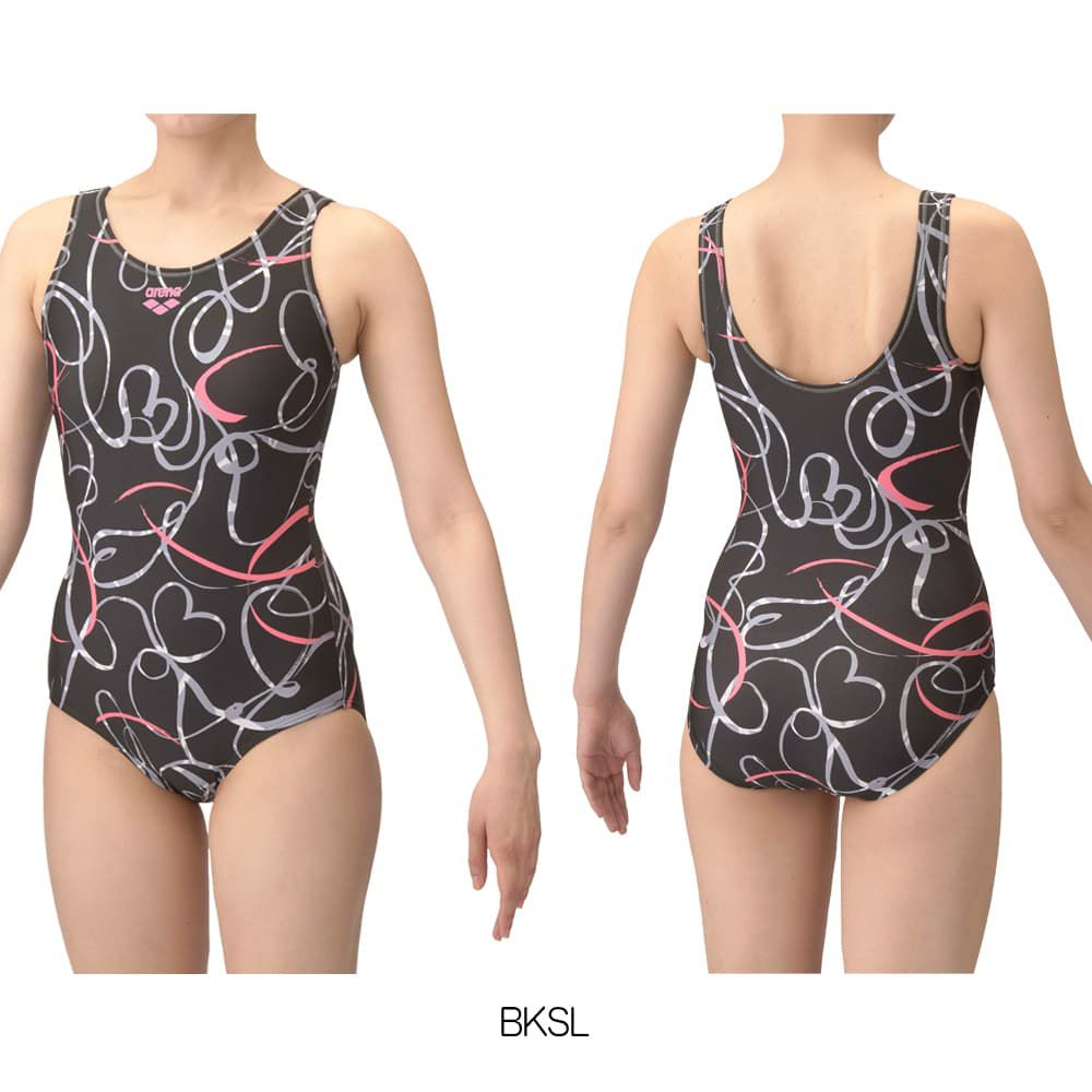 アリーナARENAフィットネス水着レディースフィットネスワンピースUバック差し込みパッドパッド付きダブルエステル2025年春夏モデルAS5SWF20L