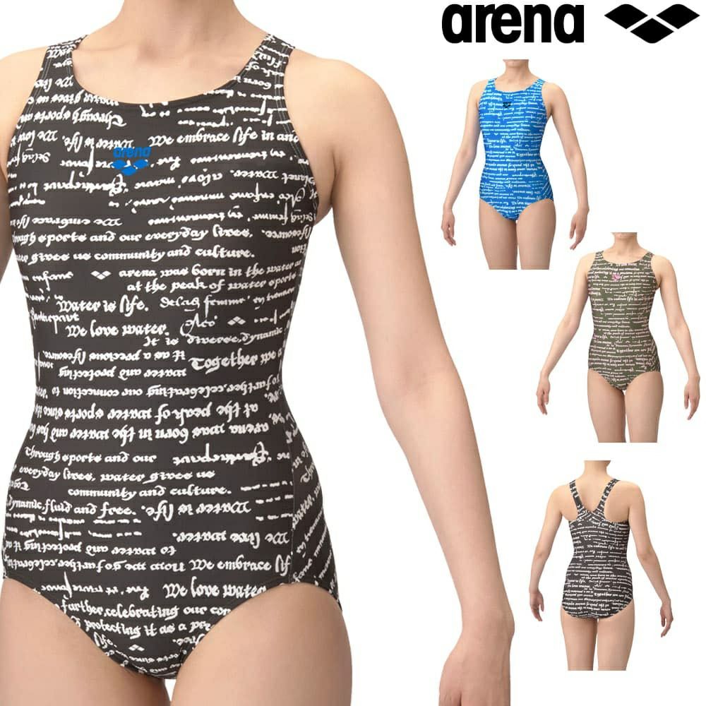 アリーナARENAフィットネス水着レディースフィットネスワンピースYバック差し込みパッドパッド付きダブルエステル2025年春夏モデルAS5SWF23L