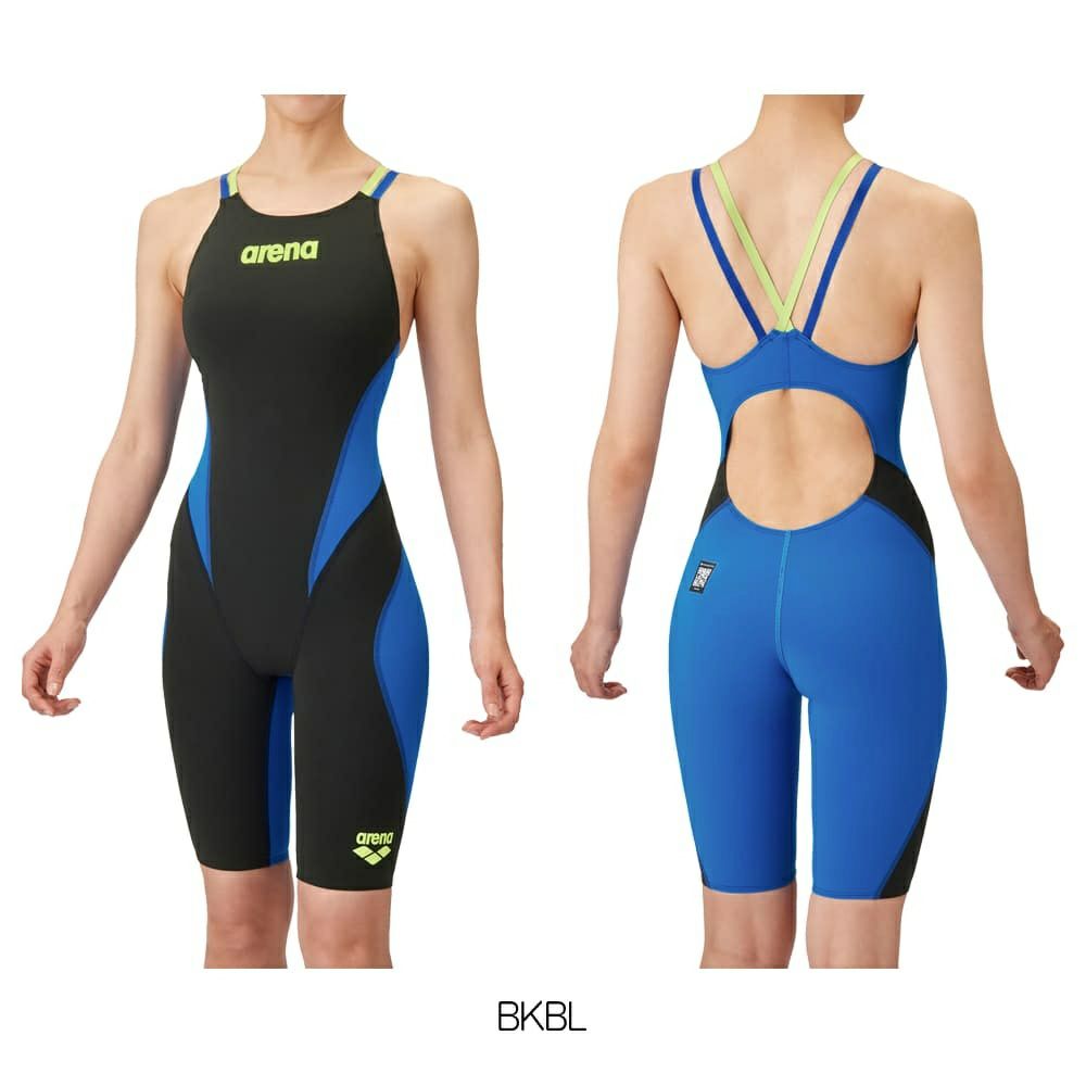 アリーナARENA競泳水着レディースWA承認モデルレーシングワンピーススパッツオープンバックハーフレッグオールインワンアクアフォースフィルムTri2025年春夏モデルAS5SRC12Lfinaマークあり