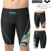 アリーナARENA競泳水着メンズWA承認モデルレーシングスパッツハーフレッグAQUARACINGECOAQUASTRIPE-D2025年春夏モデルAS5SRC57Mfinaマークあり