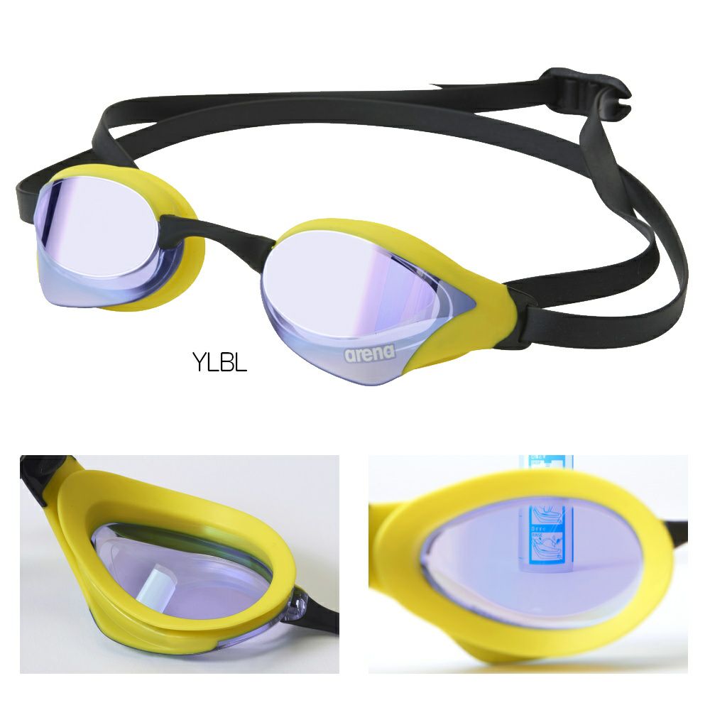 アリーナARENA水泳レーシングゴーグルコブラコアミラーレンズクッション付きAS5SGG04UFINA承認