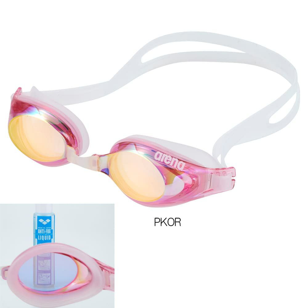アリーナARENA水泳フィットネスゴーグルシルキーミラーレンズクッション付きリノンくもり止め2025年春夏モデルAS5SGG52U