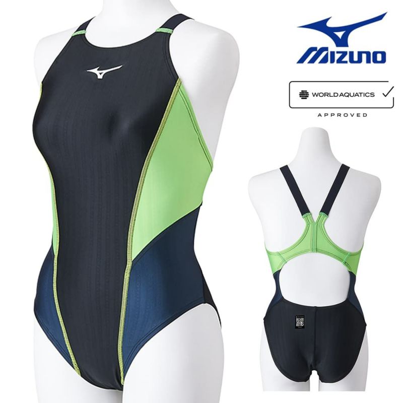 ミズノMIZUNO競泳水着レディースWORLDAQUATICS承認STREAMACEミディアムカットストリームフィットA2024春夏モデルN2MAB220