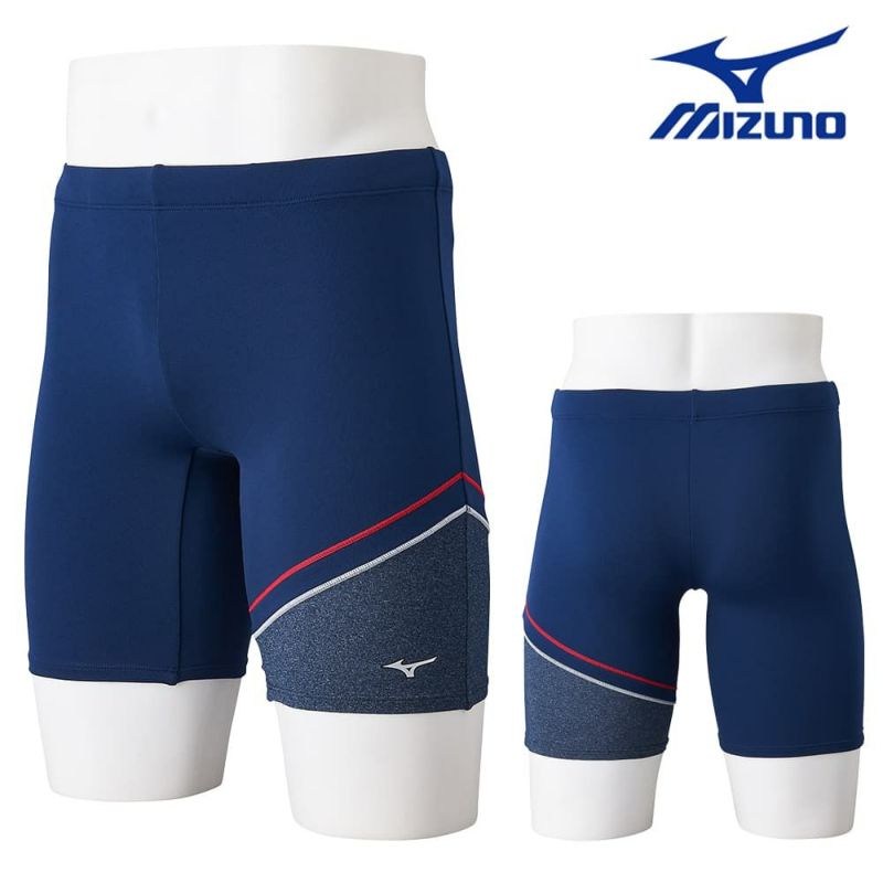 ミズノMIZUNOフィットネス水着メンズふんわりライトハーフスパッツ2024春夏モデルN2JBB103