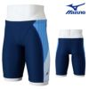 ミズノMIZUNO競泳水着メンズ練習用エクサースーツハーフスパッツEXERSUITSU-Fit競泳練習水着2024年秋冬モデルN2MBB564