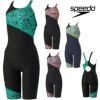 スピードSPEEDO競泳水着練習用水着レディースアロアロターンズパズルミニオープンバックニースキンオールインワンENDURANCEECO競泳練習水着2025年春夏モデルSTW12508