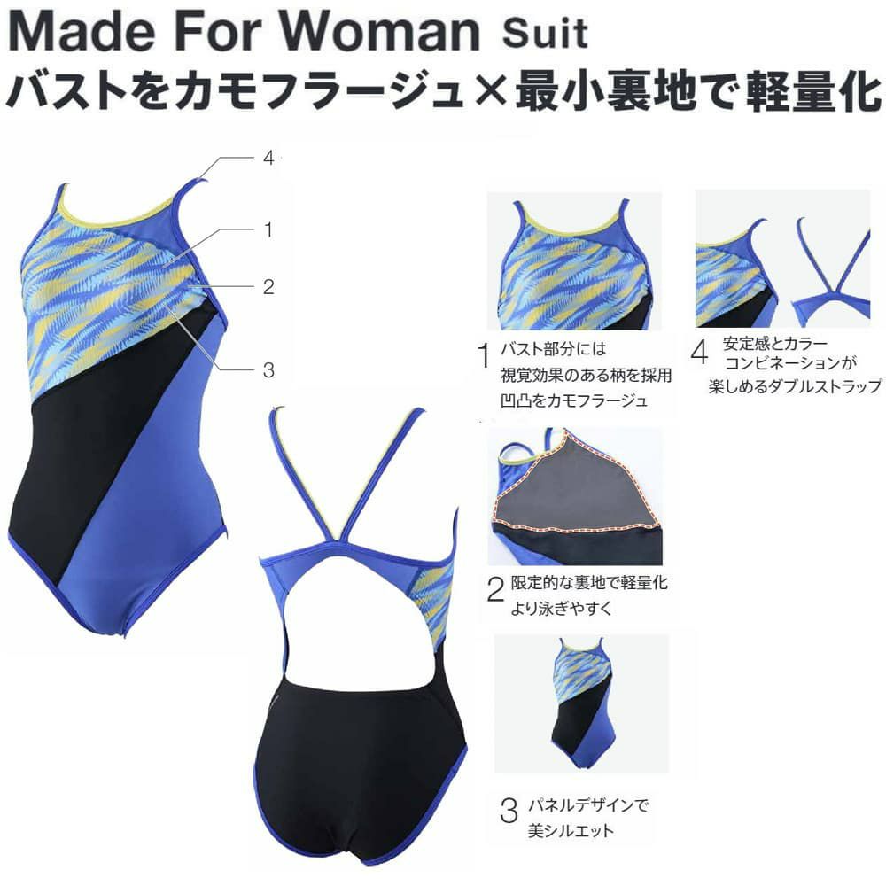 スピードSPEEDO競泳水着練習用水着レディースラウラウターンズスーツENDURANCEECO競泳練習水着2025年春夏モデルSTW02509