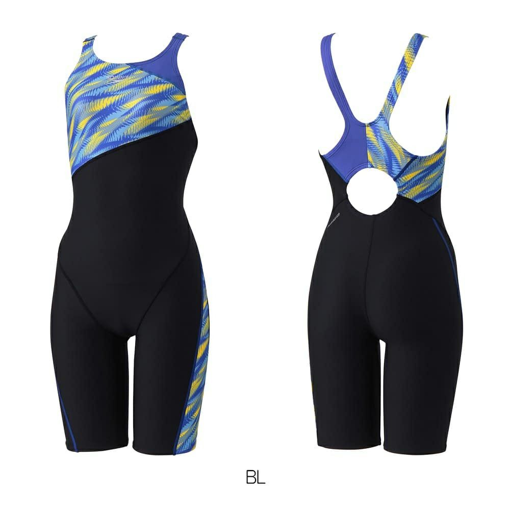 スピードSPEEDO競泳水着練習用水着レディースラウラウターンズニースキンオールインワンENDURANCEECO競泳練習水着2025年春夏モデルSTW12509