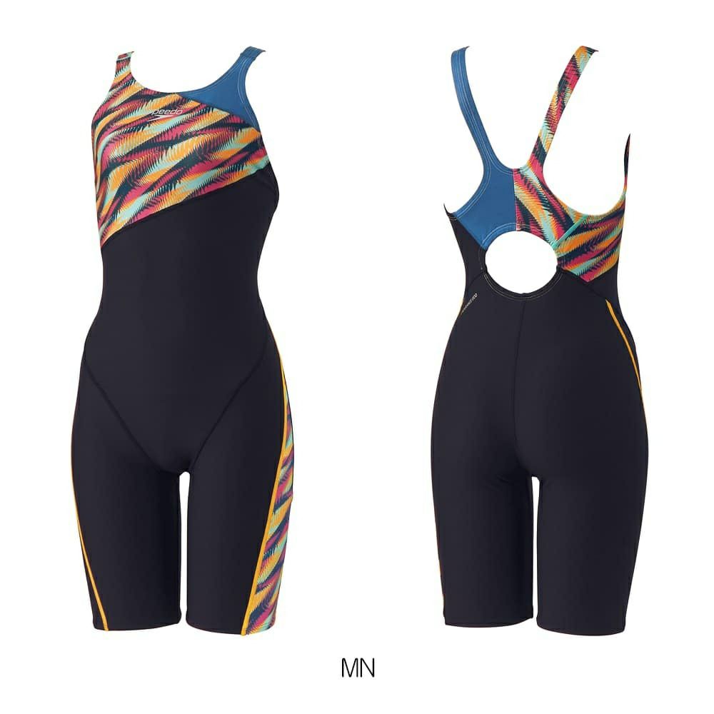 スピードSPEEDO競泳水着練習用水着レディースラウラウターンズニースキンオールインワンENDURANCEECO競泳練習水着2025年春夏モデルSTW12509