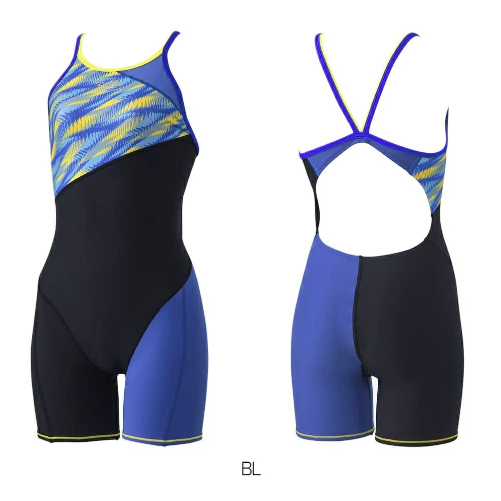 スピードSPEEDO競泳水着練習用水着レディースラウラウターンズショートニースキンオールインワンENDURANCEECO競泳練習水着2025年春夏モデルSTW12510