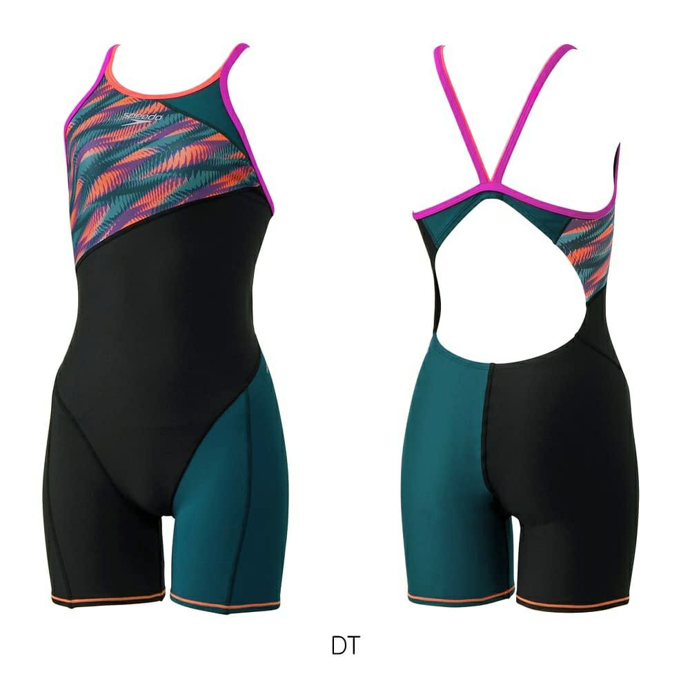 スピードSPEEDO競泳水着練習用水着レディースラウラウターンズショートニースキンオールインワンENDURANCEECO競泳練習水着2025年春夏モデルSTW12510