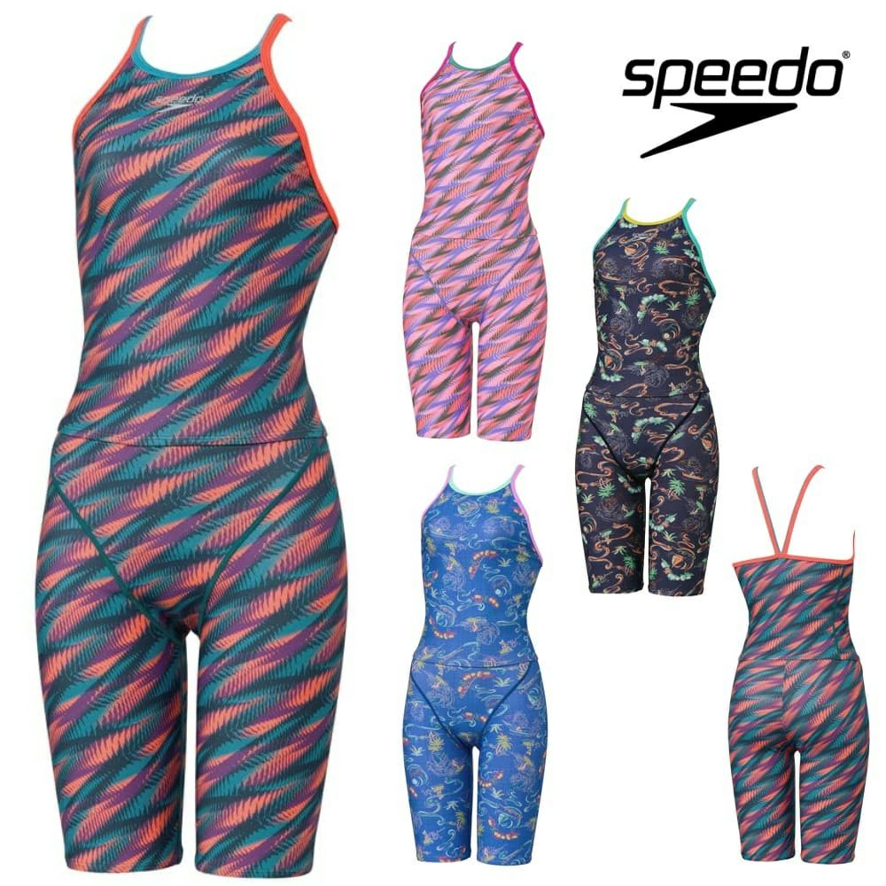 スピードSPEEDO競泳水着練習用水着レディースファンピースターンズスーツーミドルオールインワンENDURANCEECO競泳練習水着2025年春夏モデルSTW22502