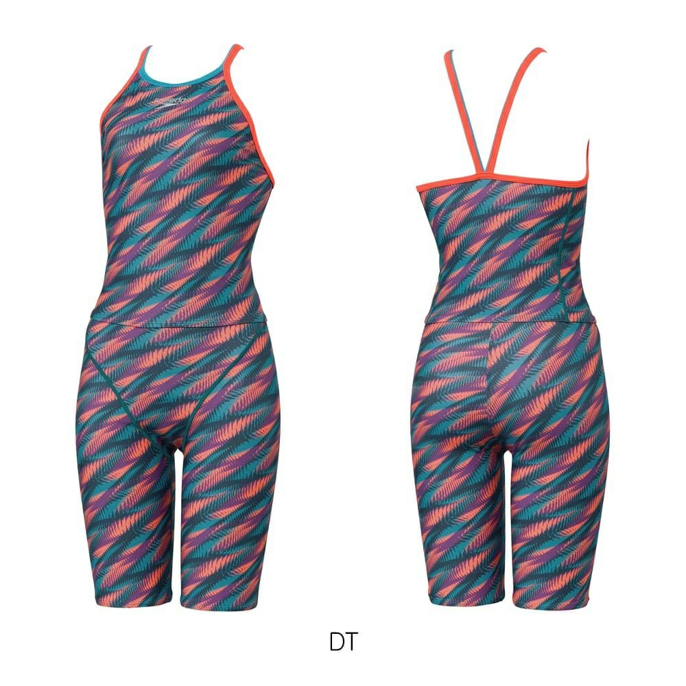 スピードSPEEDO競泳水着練習用水着レディースファンピースターンズスーツーミドルオールインワンENDURANCEECO競泳練習水着2025年春夏モデルSTW22502