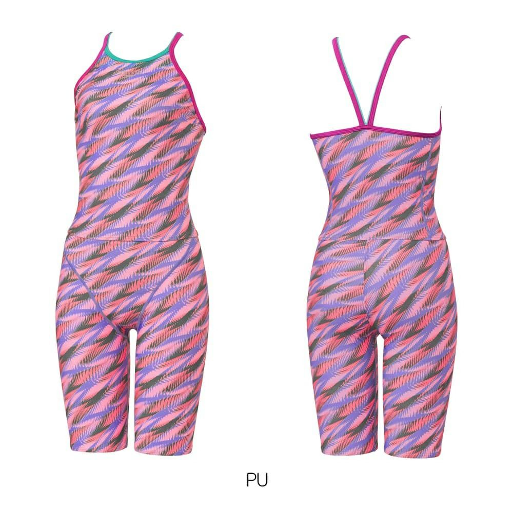 スピードSPEEDO競泳水着練習用水着レディースファンピースターンズスーツーミドルオールインワンENDURANCEECO競泳練習水着2025年春夏モデルSTW22502