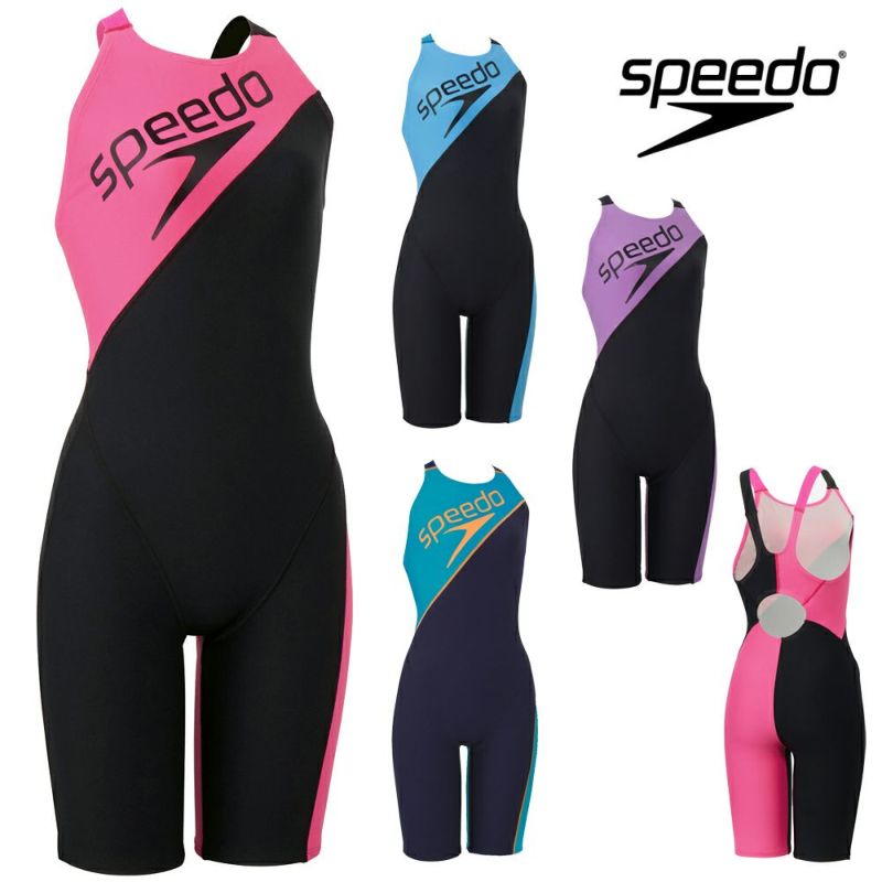 スピードSPEEDO競泳水着練習用水着レディースパネルターンズニースキンオールインワンENDURANCEECO競泳練習水着2025年春夏モデルSTW12503