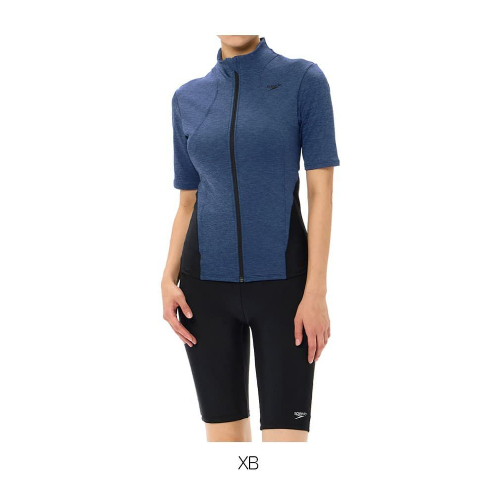 スピードSPEEDOフィットネス水着レディースショートスリーブウェイビーセパパッド付きUltraStretchECO2025年春夏モデルSFW32501