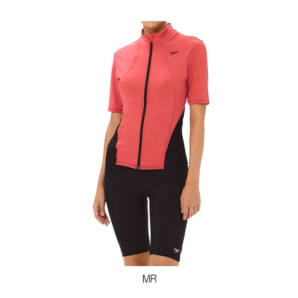 スピードSPEEDOフィットネス水着レディースショートスリーブウェイビーセパパッド付きUltraStretchECO2025年春夏モデルSFW32501