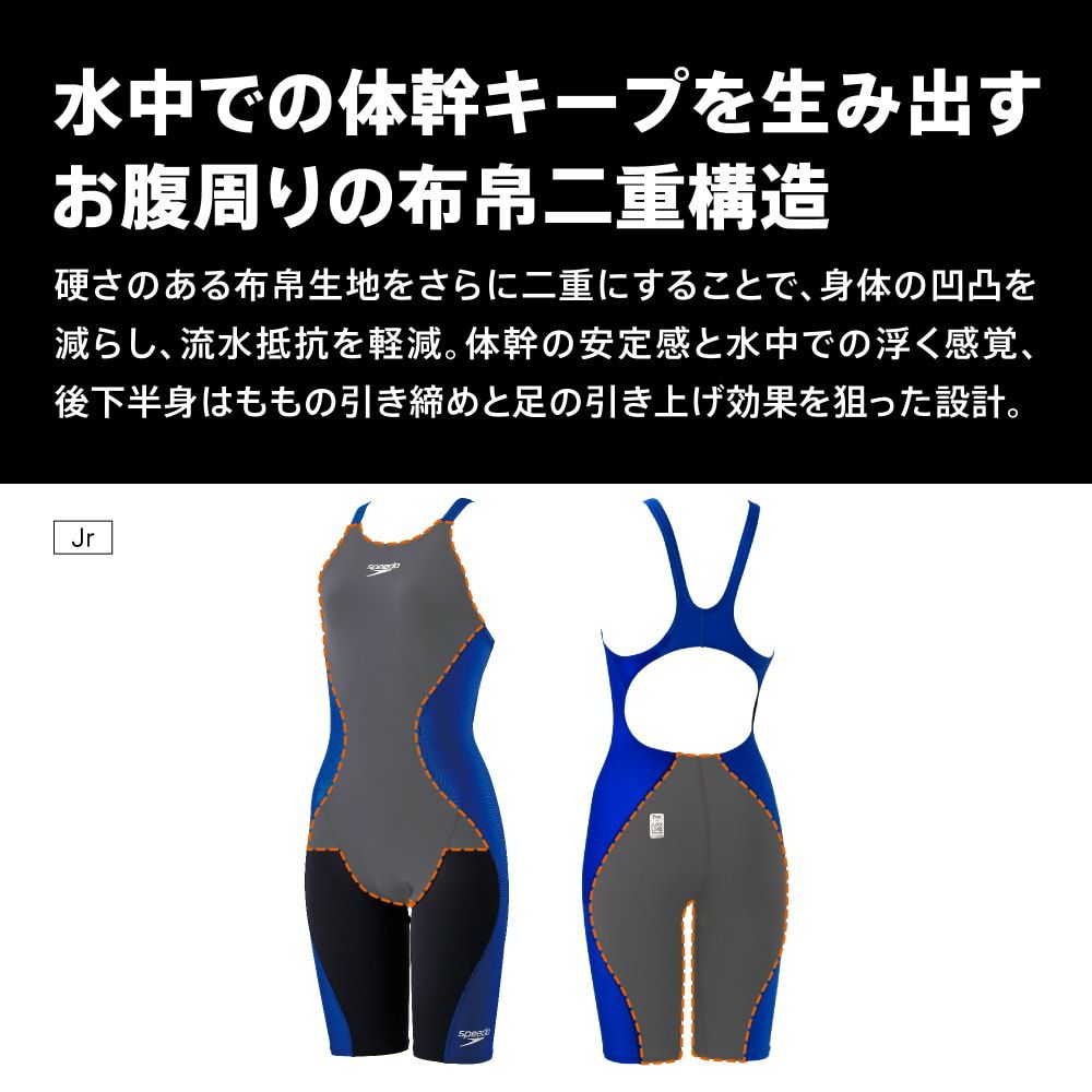 スピードSPEEDO競泳水着ジュニア女子WA承認モデルプロハイブリッド2オープンバックニースキンLZRCORDURA2SCG12201Ffinaマークあり