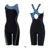 スピードSPEEDOフィットネス水着レディースアシンメトリールースンニースキン(縫込みパッド付き)オールインワンUltraStretchECO2024年秋冬モデルSFW12403