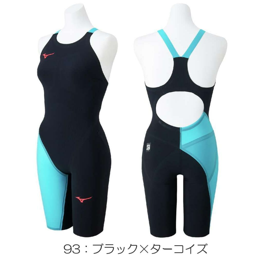 ミズノ競泳水着レディースGXSONIC6NVWA承認モデルGXSONICVIハーフスーツ布帛素材競泳全種目短距離～中・長距離選手向きMIZUNO高速水着女性用2025年春夏モデル新色ターコイズN2MGA701finaマークあり
