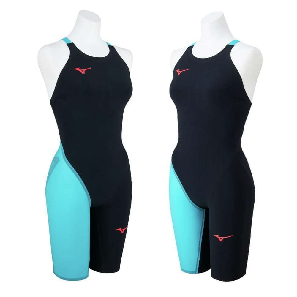 ミズノ競泳水着レディースGXSONIC6NVWA承認モデルGXSONICVIハーフスーツ布帛素材競泳全種目短距離～中・長距離選手向きMIZUNO高速水着女性用2025年春夏モデル新色ターコイズN2MGA701finaマークあり