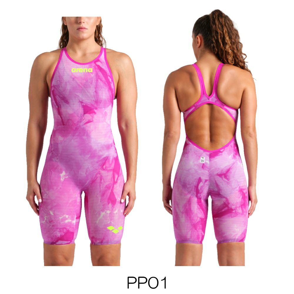 アリーナ競泳水着レディースARENAPOWERSKINCARBONAIR2パワースキンカーボンエアスクエアレーシングワンピーススパッツオープンバックハーフレッグWA承認高速水着【Air2・スクエア】限定モデルTie-Dye(タイダイ)LimitedEditionAS5SRCT1Lfinaマークあり